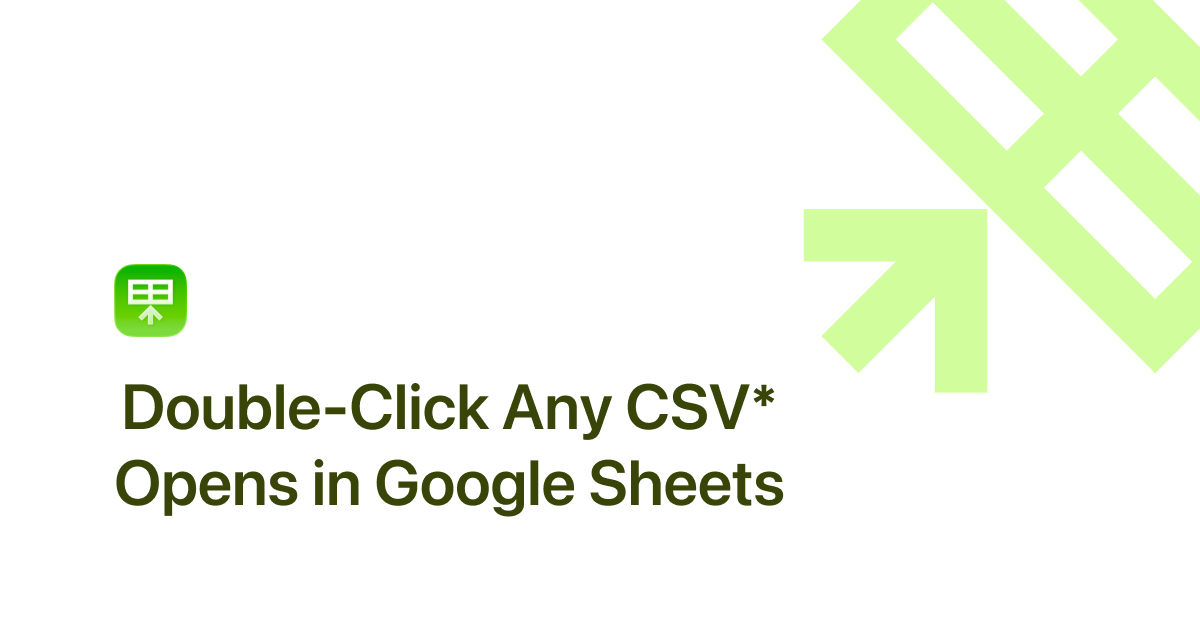 CSVtoSheets - Product Image