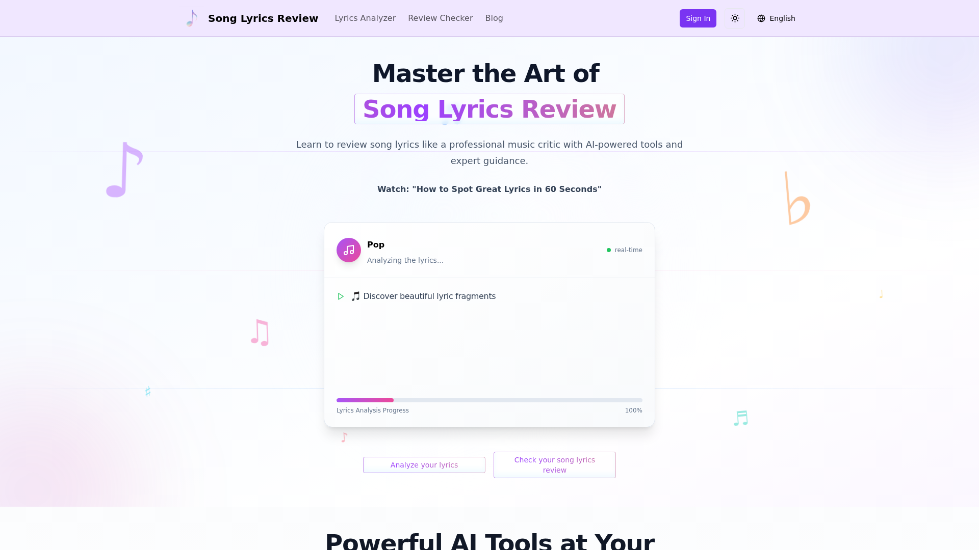 Song Lyrics Review - Product Image