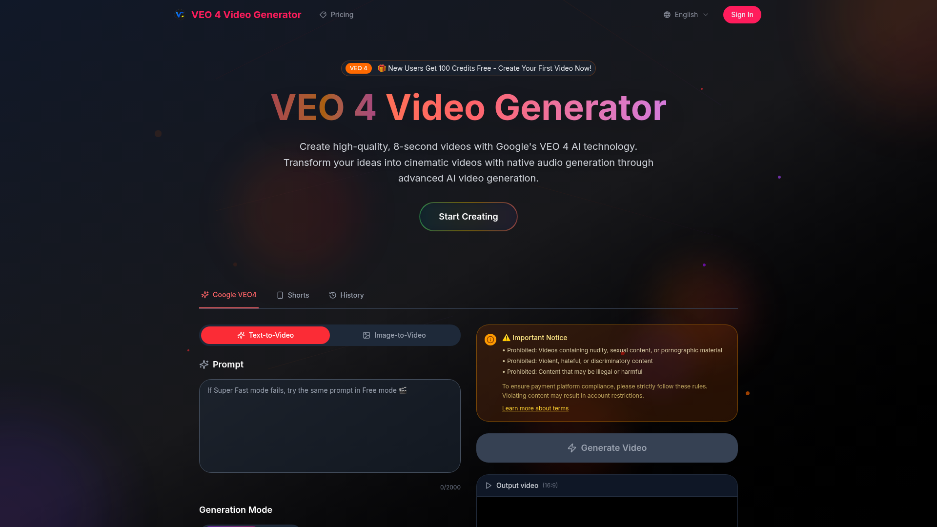 VEO 4 Video Generator - Product Image