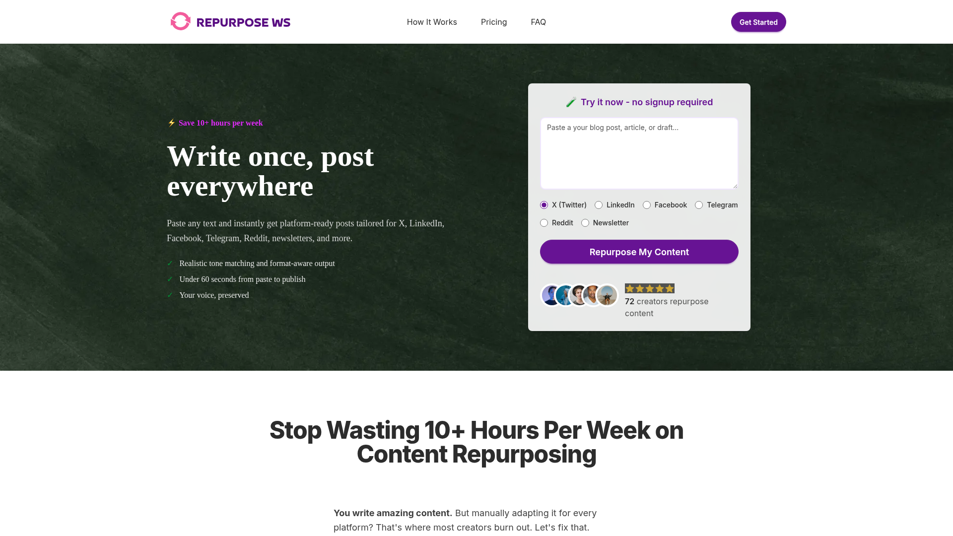 RePurpose WS - Product Image