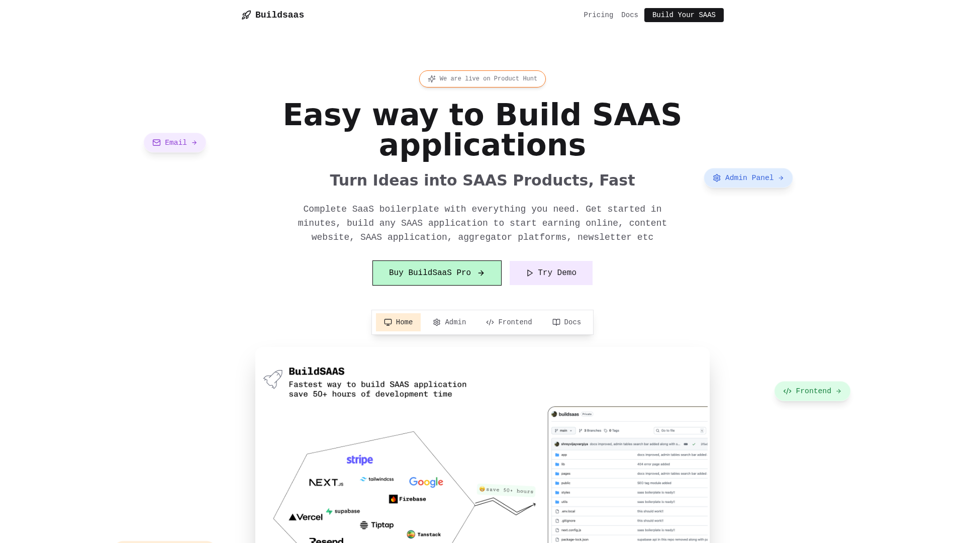 NextSaaS Boilerplate - Product Image
