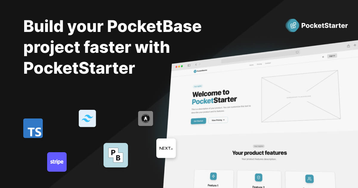PocketStarter: a template for PocketBase - Product Image