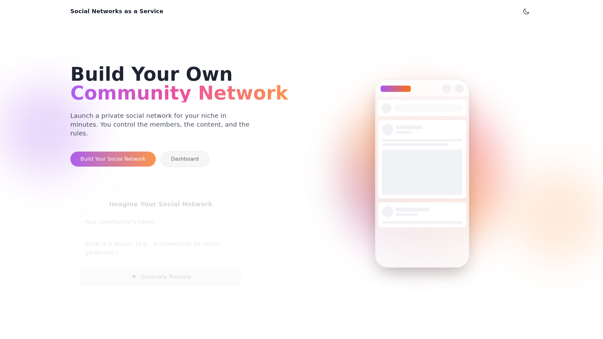 Social Networks as a Service - Product Image
