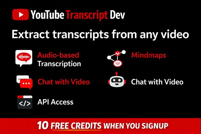 YouTube Transcript Generator - Product Image