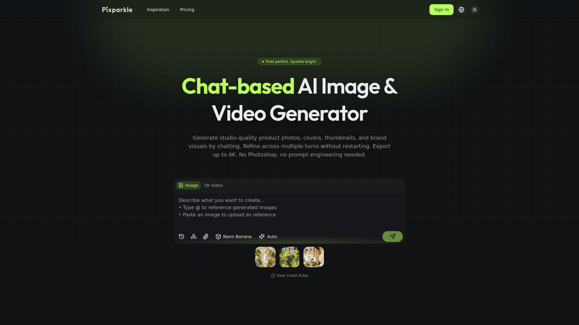 Chat-based AI Image Generator | Pixparkle - Product Image