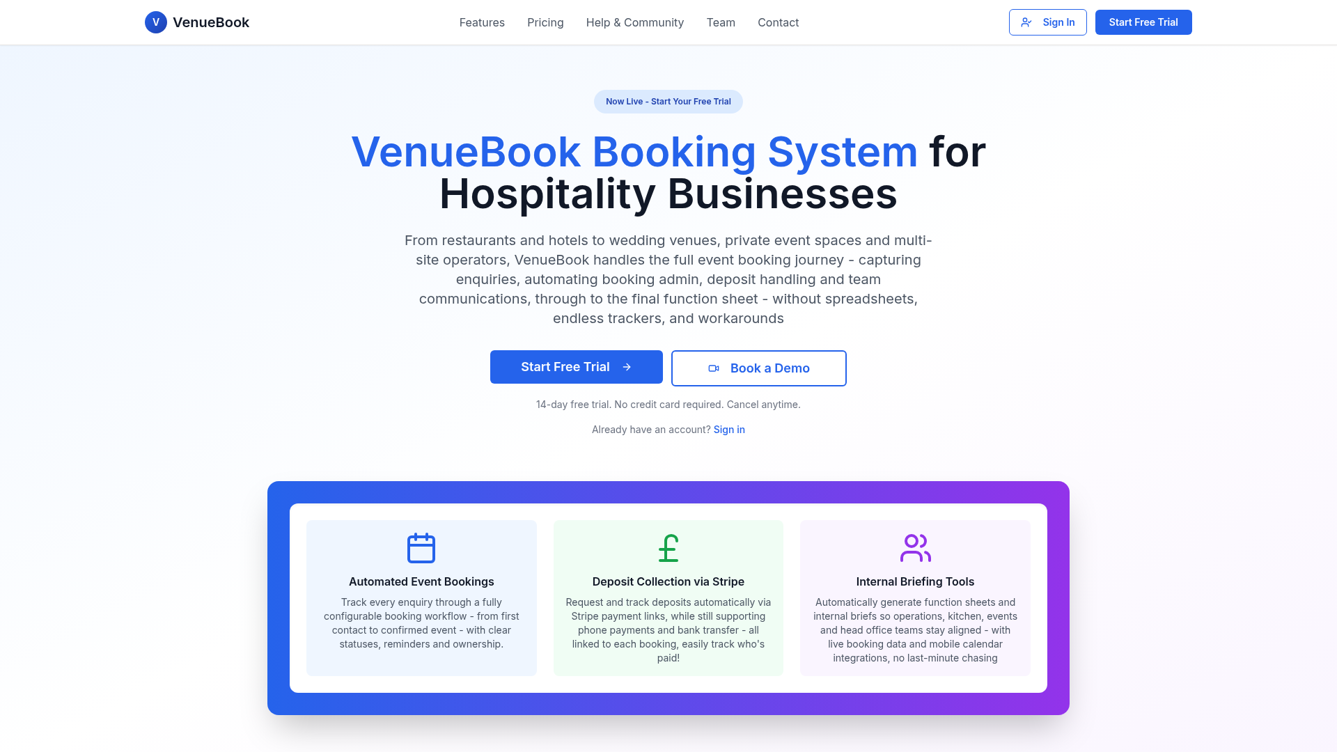 VenueBook - Product Image