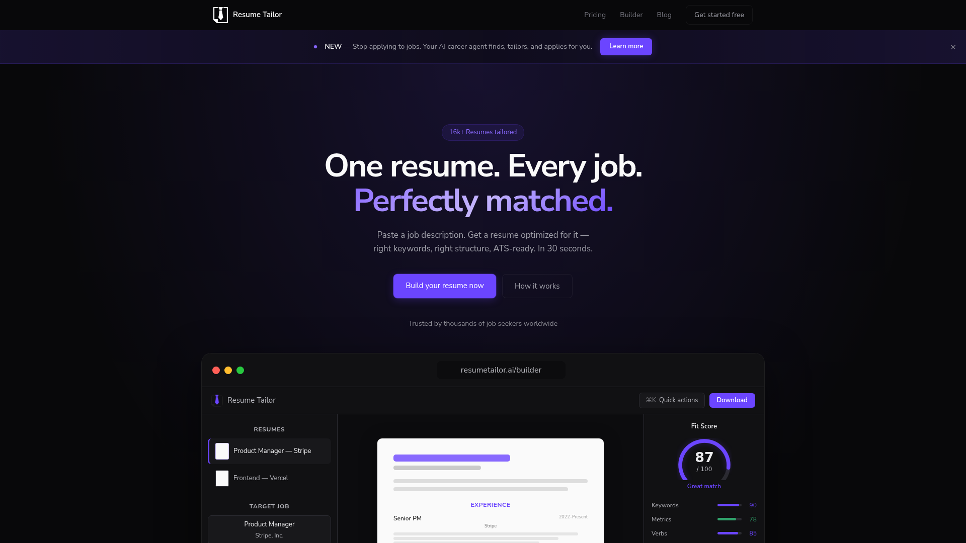 Resume Tailor - Product Image