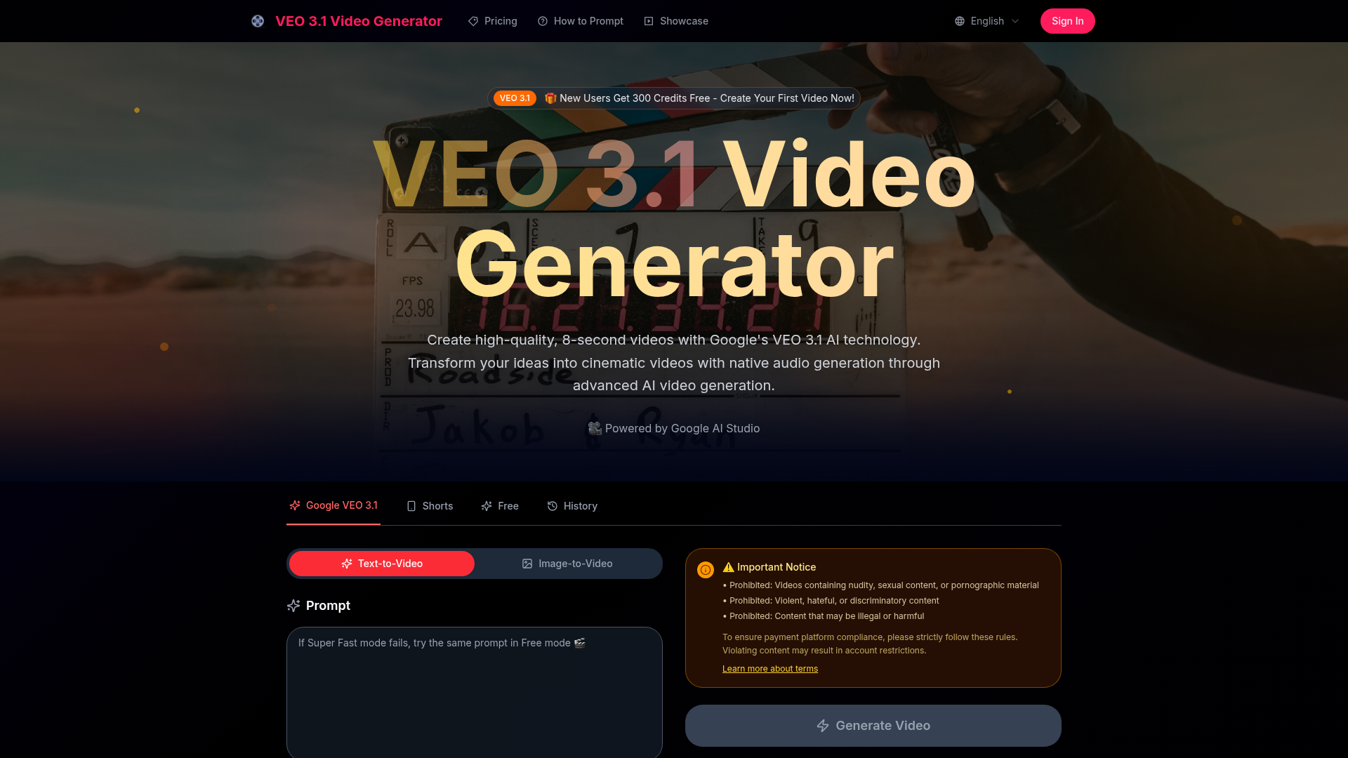 VEO 3.1 Video Generator - Product Image