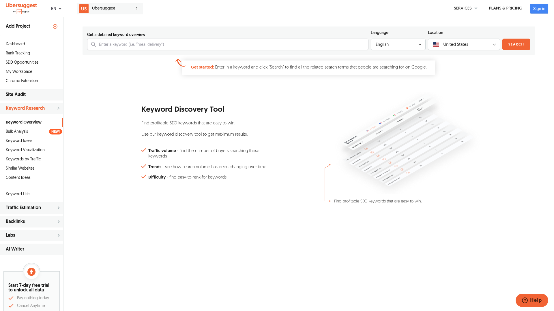 Ubersuggest - Product Image