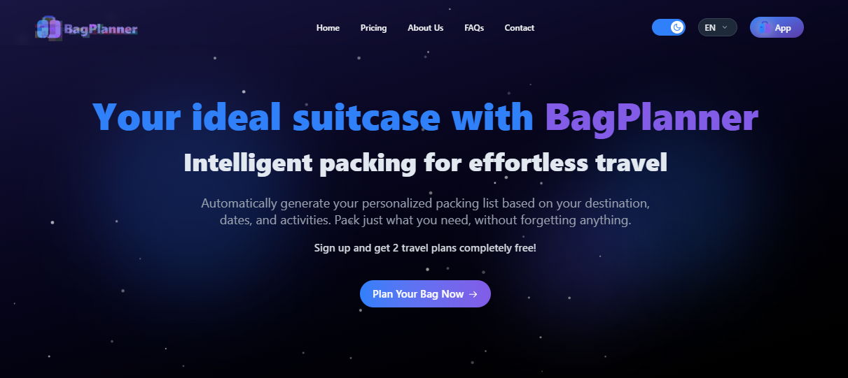BagPlanner - Product Image