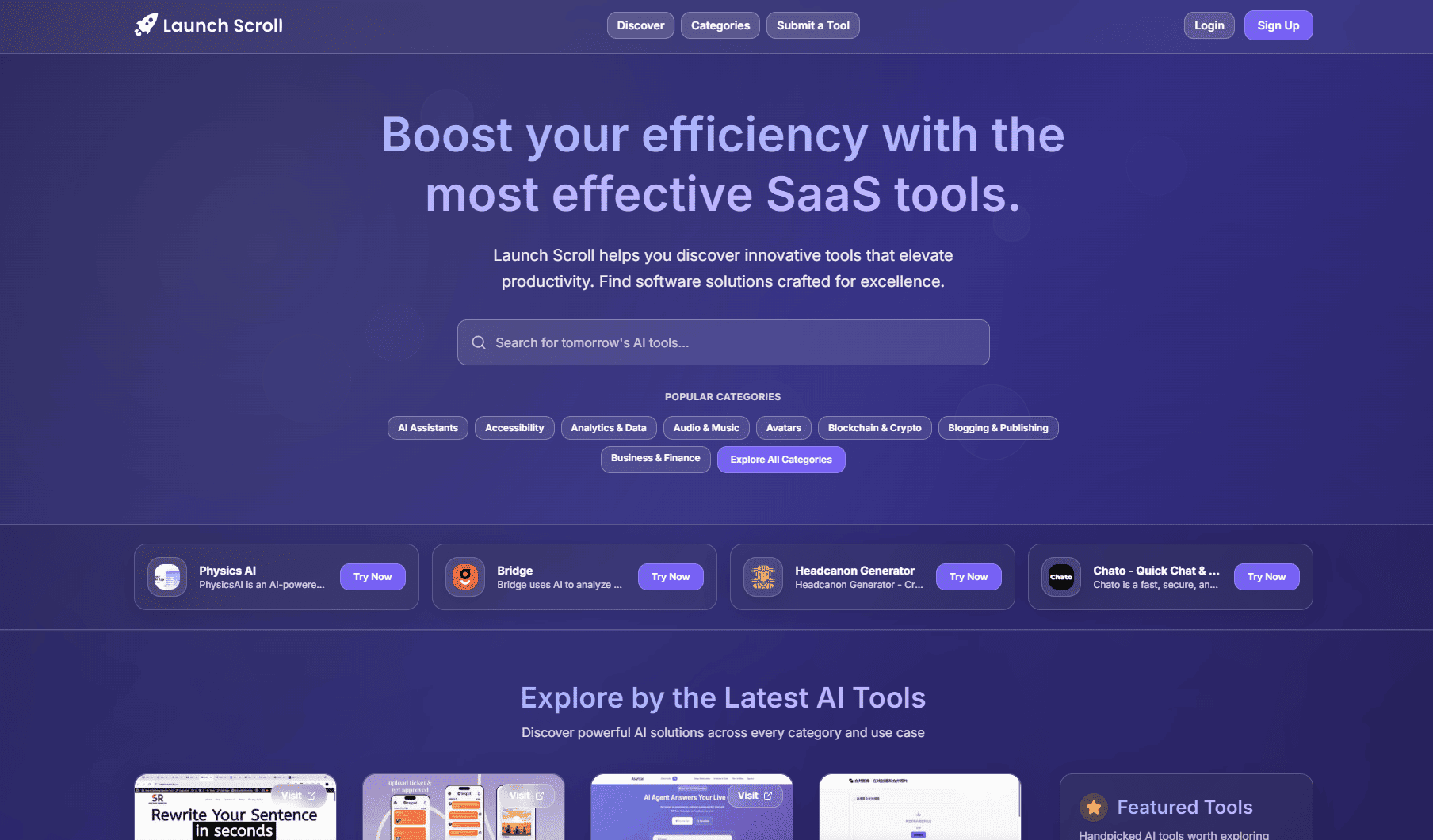 Launch Scroll - Product Image