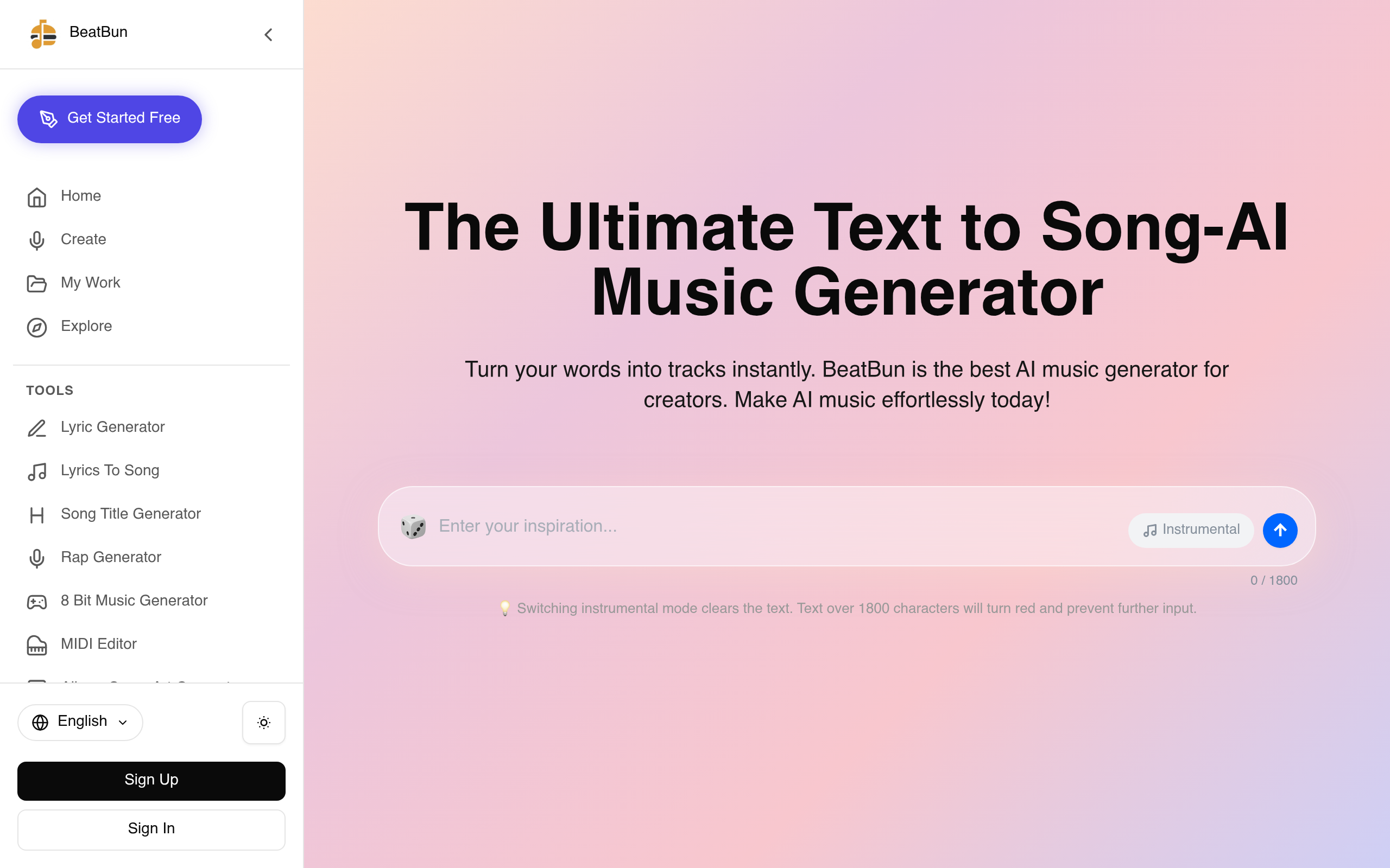 Text To Song - BeatBun - Product Image