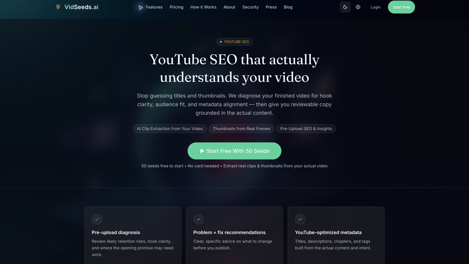 VidSeeds.ai - Product Image
