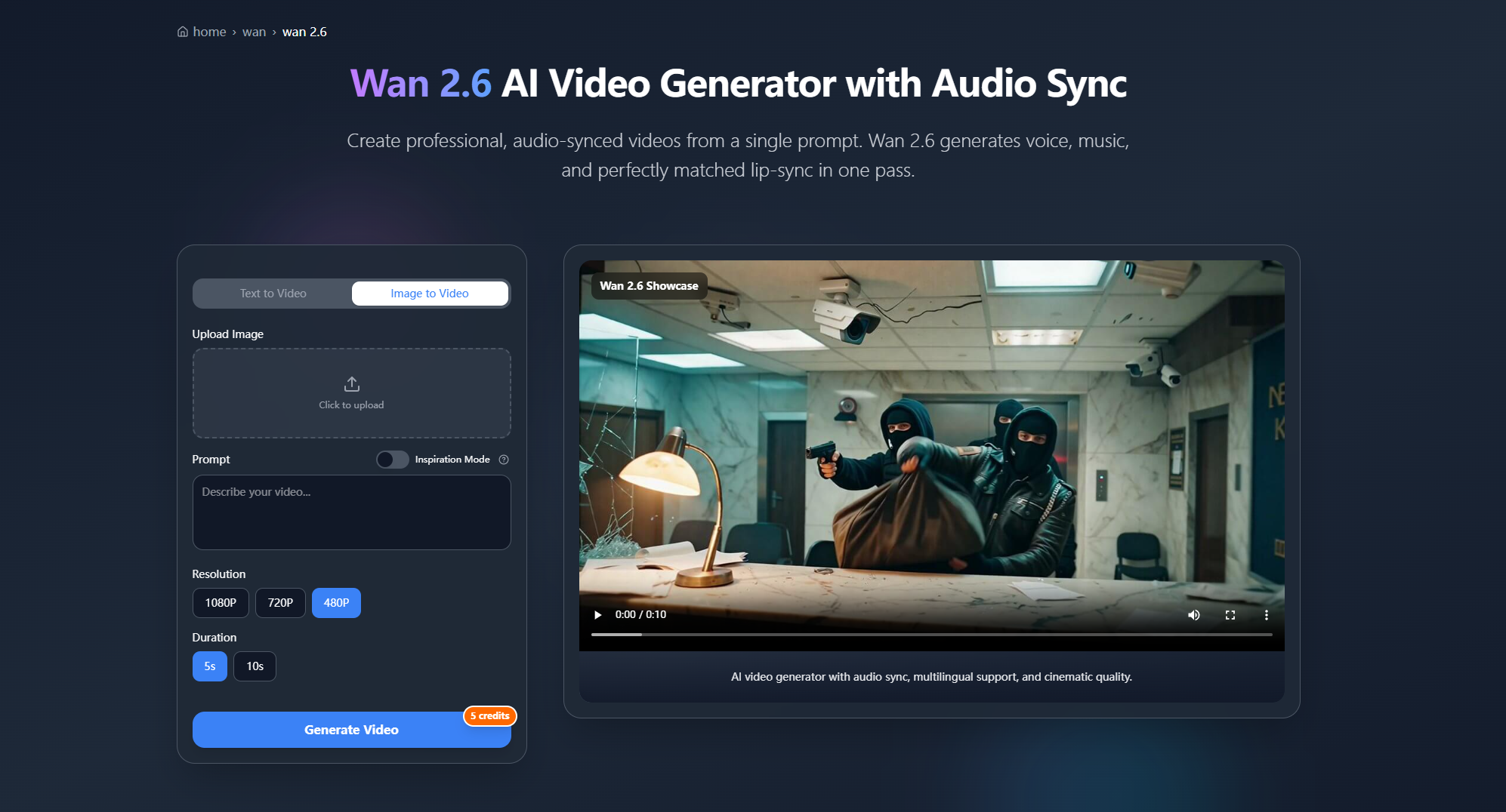Wan 2.6 AI Video Generator - Product Image