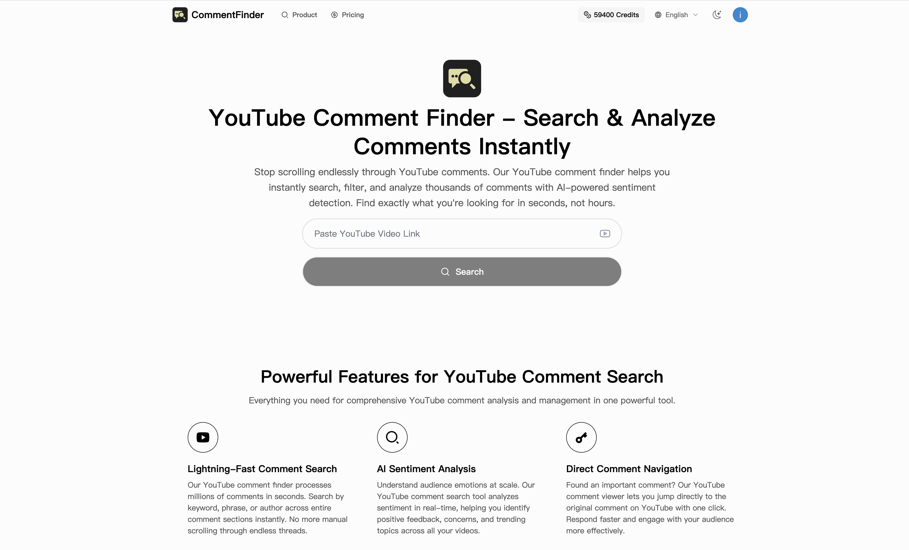 YouTube comment finder - Product Image