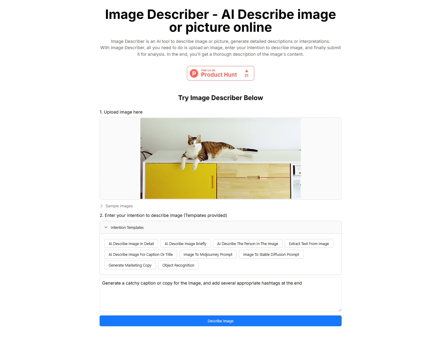 Image Describer - Product Image