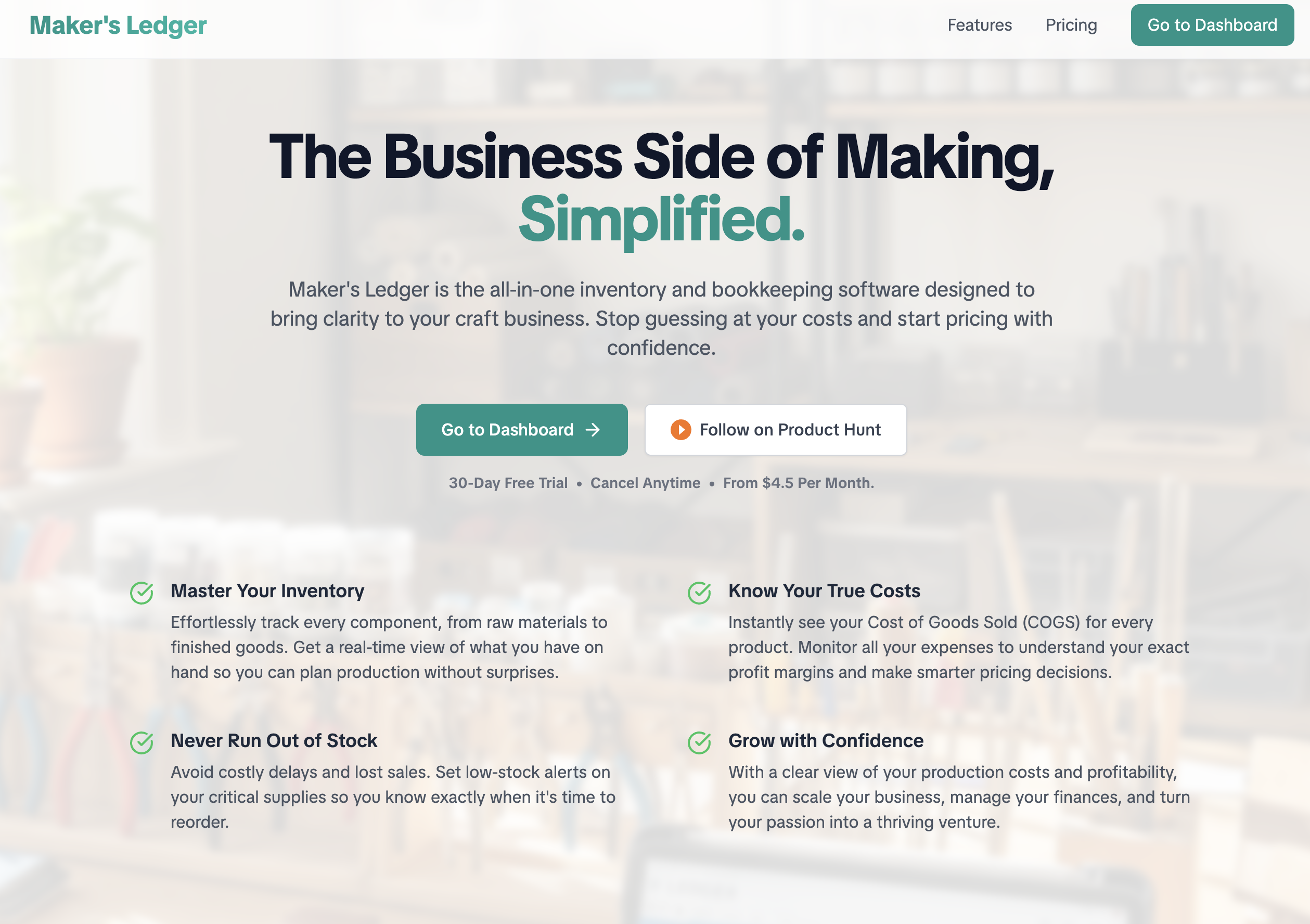 Maker's Ledger - Product Image