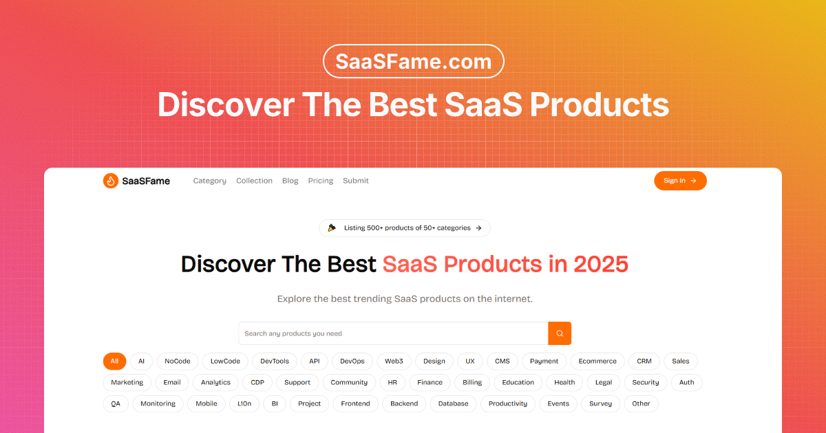 SaaSFame - Product Image