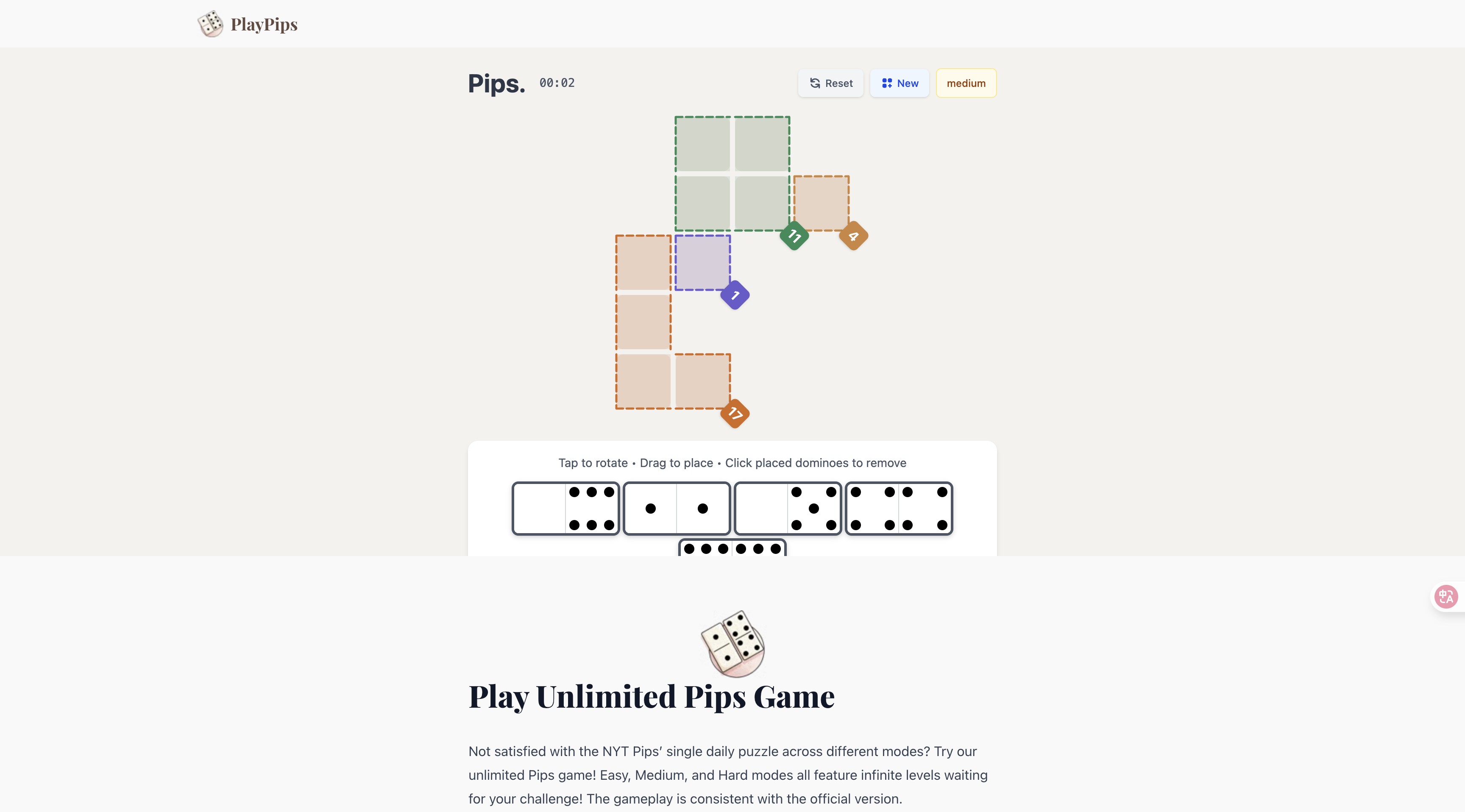 Pips Game - Product Image