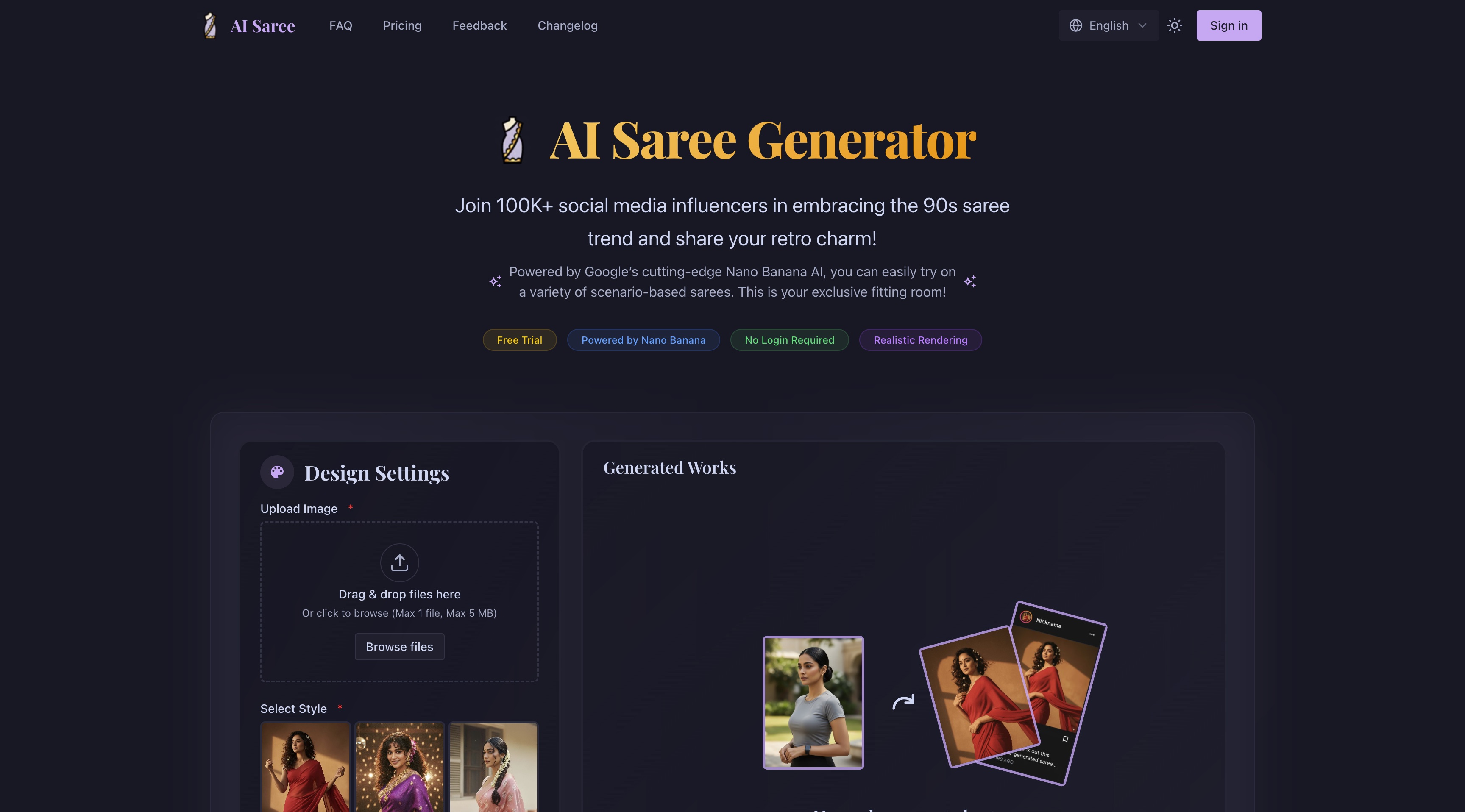 AI Saree - Product Image