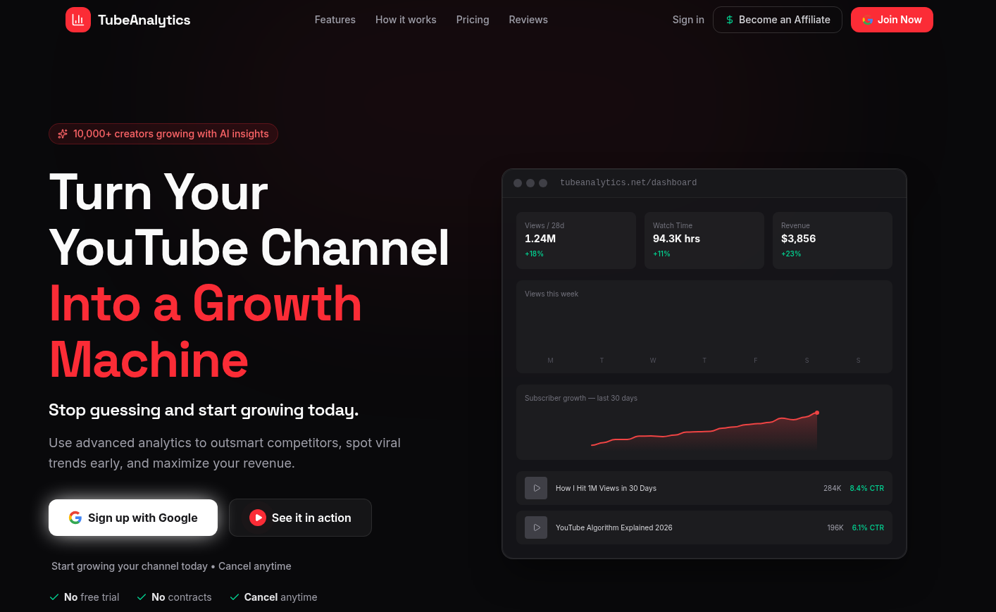 TubeAnalytics - Product Image