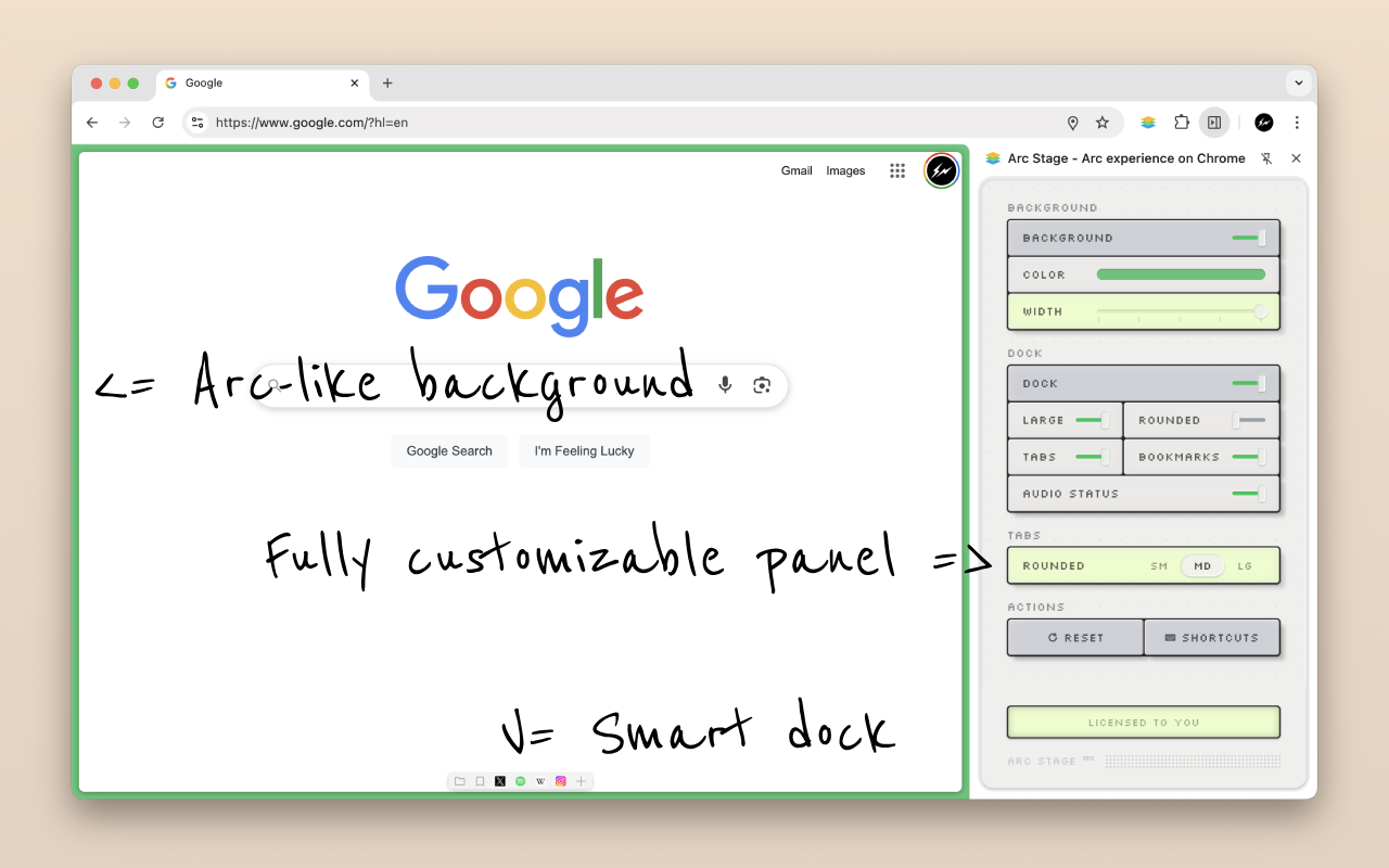 Arc Stage - Arc experience on Chrome - Product Image