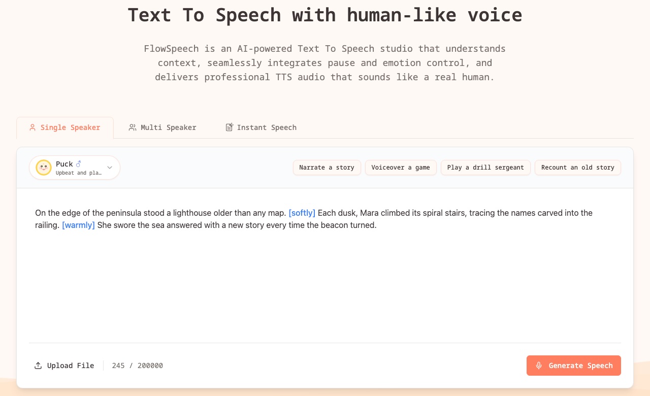 FlowSpeech - Product Image