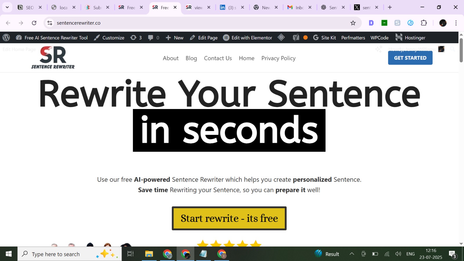 sentence rewriter logo