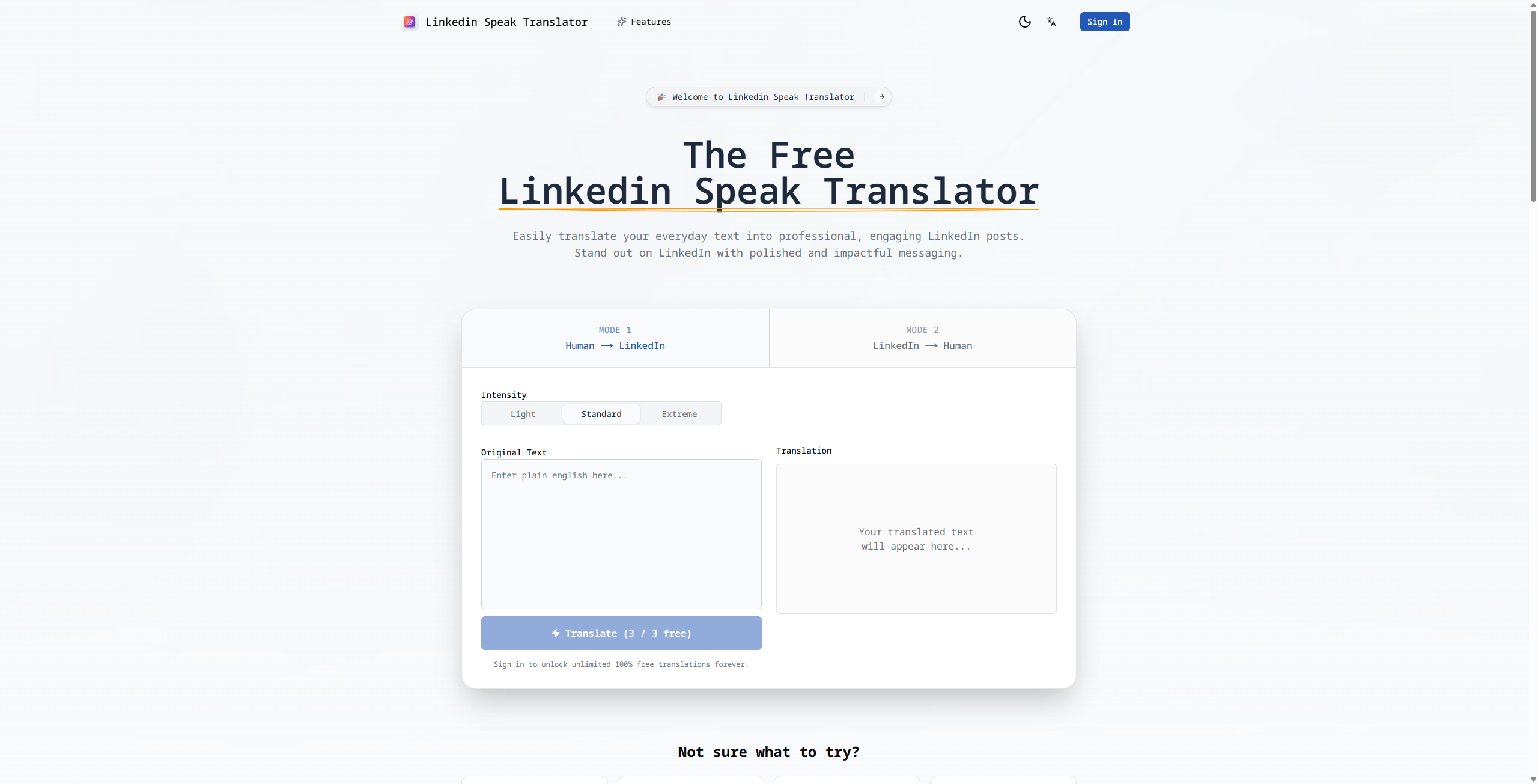 Linkedin Speak Translator - Product Image