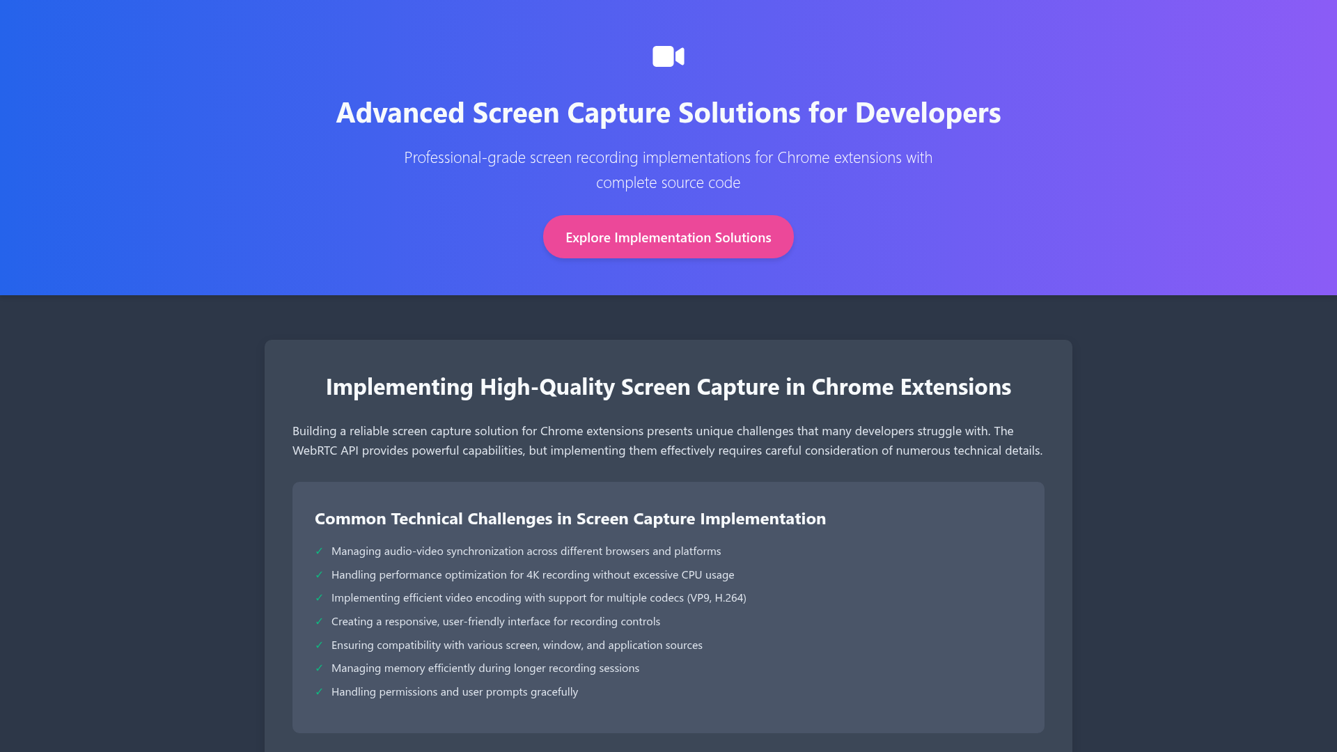 Professional Screen Capture Suite Chrome Extension Source Code  logo