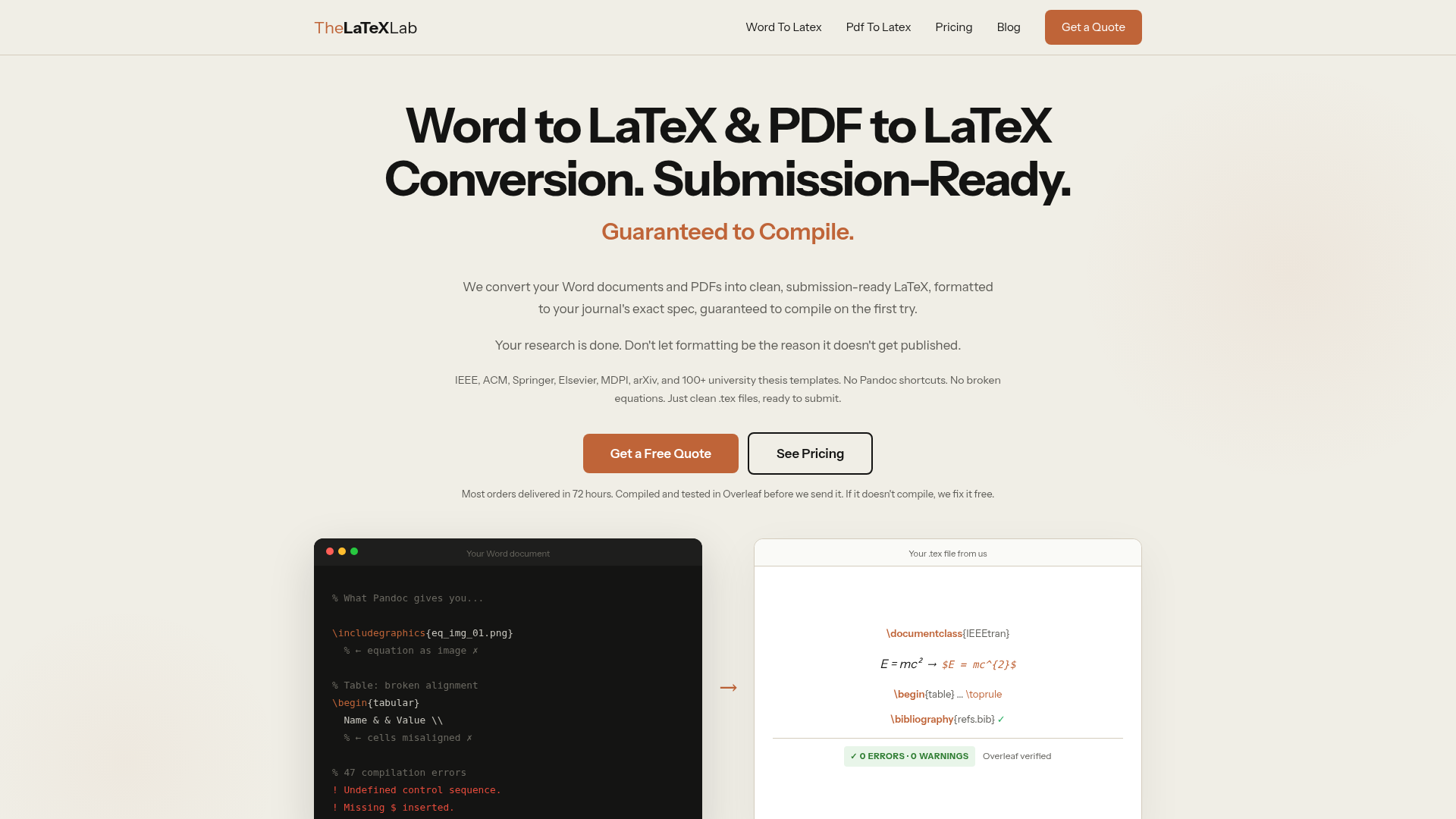 The LaTeX Lab - Product Image