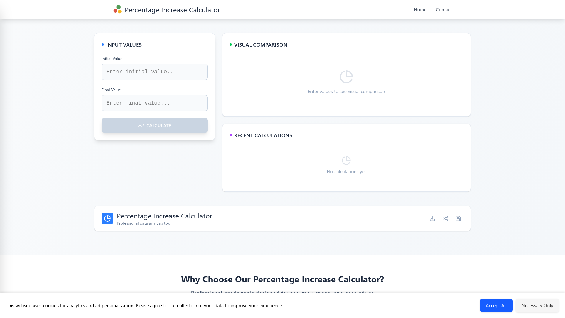 Percentage Increase Calculator - Product Image